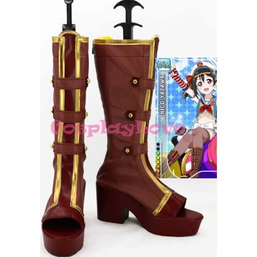Newest Custom Made Japanese Anime Lovelive! All Members Tojo Nozomi Cosplay Shoes Boots For Christmas Halloween
