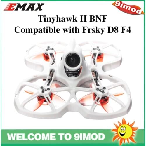 New EMAX Tinyhawk II BNF FPV Racing Drone BNF Compatible with FrSky D8 F4 FC 5A ESC 0802 Motor Runcam Nano 2 Camera 200mW VTX