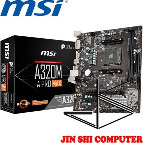 NEW MSI A320M-A PRO MAX Socket AM4 DDR4 Boost, Turbo M.2, USB 3.2 Gen1