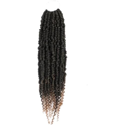 Prettyplus Passion Twist Hair Pre-Twisted Synthetic Braiding Hair Fluffy Spring Bomb Crochet Hair Extensions For Black Women