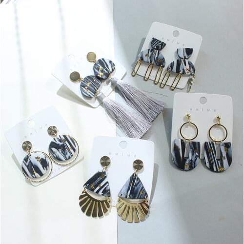 Женские золотые серьги SNCSDK China At AliExpress