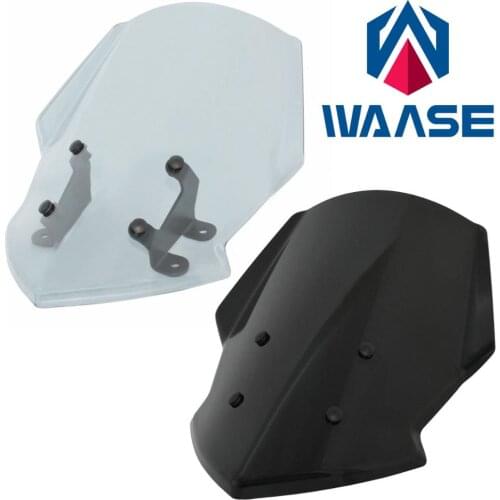 Waase Motorcycle Front Windscreen Windshield Visor Wind Deflector Screen Shield ABS Plastic For YAMAHA MT15 MT-15 2019 2020 2021