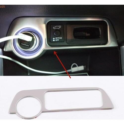 For Mitsubishi Outlander 2013-2019 High-quality stainless steel/ABS Chrome Cigarette lighter Decorative panel car accessories