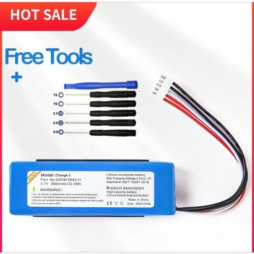High quality 3.7V 7000mAh Battery for JBL Charge 3 Bateria for JBL Charge 3 GSP1029102A