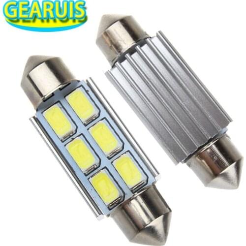 100pcs Festoon C5W Canbus no error Dome light 6 SMD 5630 LED 31mm 36mm 39mm 41mm Reading light white DC 12V