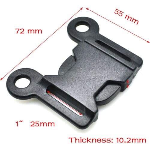 1000pcs/pack 1" Webbing Woven Tape Sewing Side Release Buckle Plastic for Backpack Straps