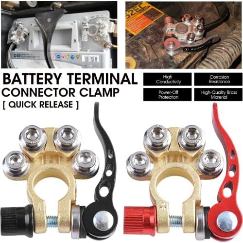 12v 6v 24v Quick Disconnect Car Battery Main Cable Post Terminal Shut-off Connectors 1pair For Boat Race Car Utv Tractor Truck