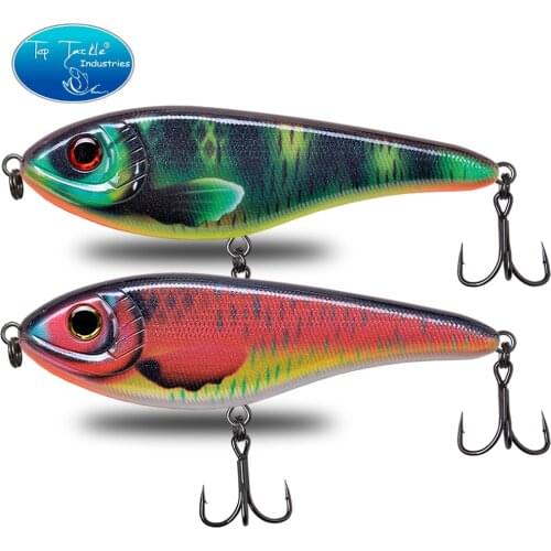 150mm 81g 24 Colors CFLURE Slow Sinking JerkBait Muskie Pike Big VIB Bass Fishing Lure Hard Jerkbait Black Hooks