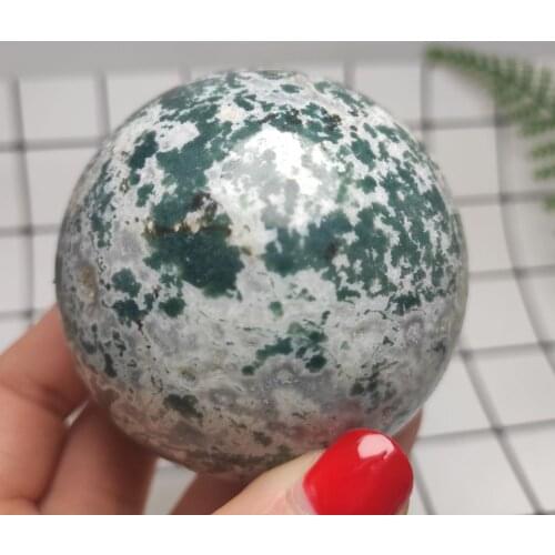 6.5-7 cm Natural Aquatic Agate Ball Quartz Sphere Healing Minerals Meditation Healing Reiki Stone Natural Quartz Crystal