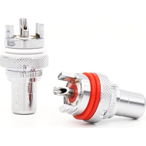 8Pcs CMC style silver plated RCA Socket Female RCA Jack hifi audio RCA Socket Connector