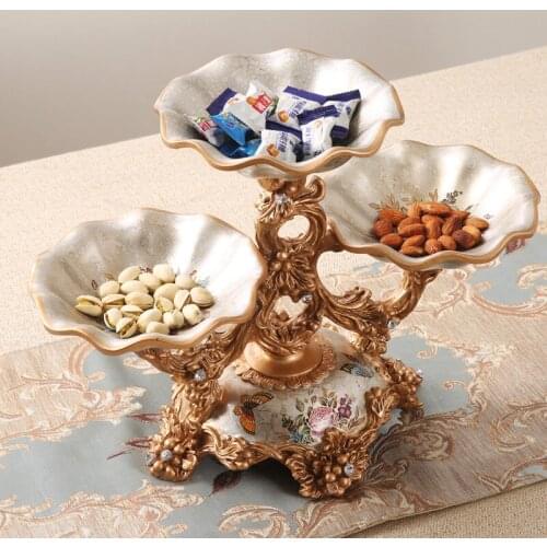 American household large dried fruit plate living room snack plate European high-end candy plate creative coffee table LB1259