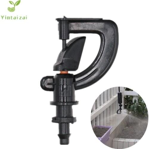 Fast Shipping 200pcs Automatic Irrigation Sprayer With Barbed Gardening Micro Sprinkler Equipment Rotating Atomization Nozzle