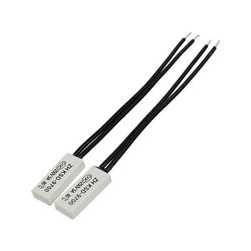2 Pcs KSD9700 N.C Bimetal Thermostat Temperature Switch 80C 176F 250V 5A