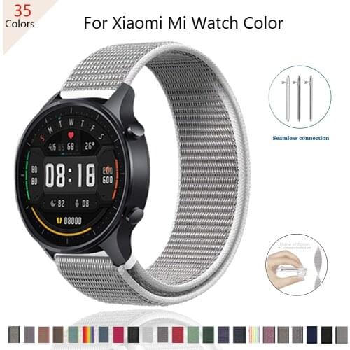 Strap For Xiaomi Smart Mi Watch Color Wristbelts Replacement bracelets for Xiaomi haylou ls02 Nylon loop WatchBands