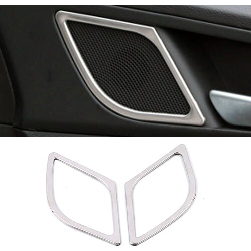 For Hyundai Tucson 2015-2020 Front Door Speaker Audio Ring Frame Trim Stainless Steel Decorative Sticker