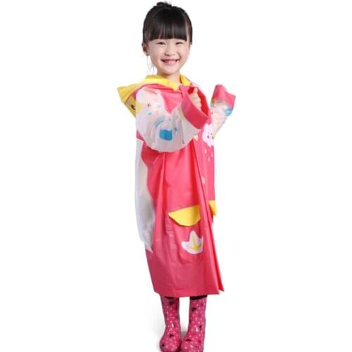 Three-dimensional Boys' Baby Childrens Conjoined Raincoat Girls' Lightweight Hooded Children Poncho Raincoat