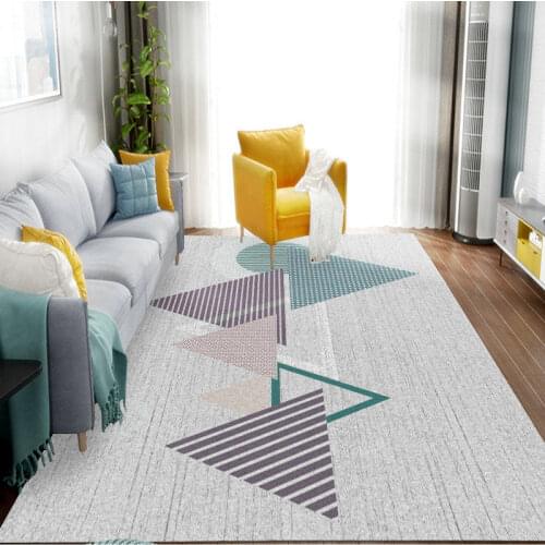 Nordic Geometric Mat Living Room Decoration Furniture Furnishings Carpet Bedroom Sofa Floor Table Door Mat Study Room and Carpet
