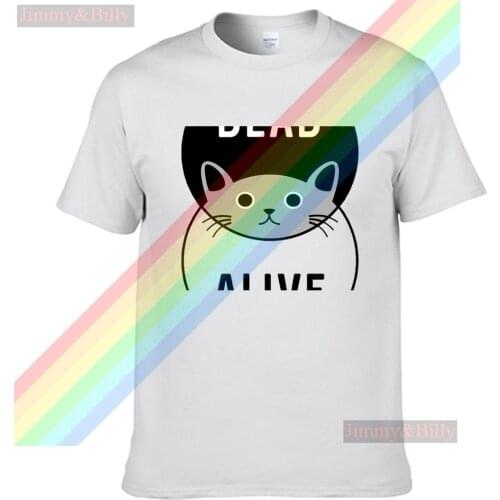 Schrodingers Cat Cute Fat Cat Summer Print T Shirt Clothes Popular Shirt Cotton Tees Amazing Short Sleeve Unique Unisex Tops