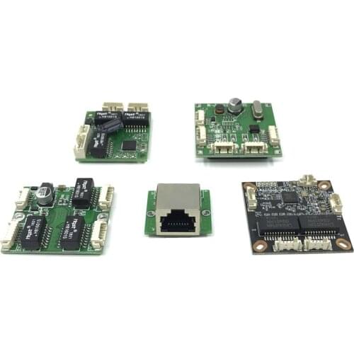 Mini PCBA switch module PBC OEM module mini size 3/4/5 Ports Network Switches Pcb Board mini ethernet switch module 10/100Mbps