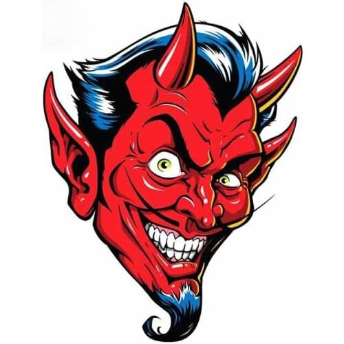 Fashion for Devil Refrigerator Decor Car Stickers Vinyl Material Decal Waterproof Sunscreen Personality Creative 13cm X 10cm