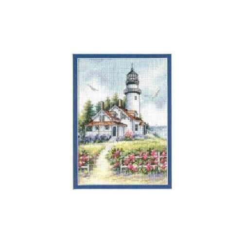 14/22/25ct lovely counted cross stitch kit Scenic Lighthouse beautiful house Dimensions 65057