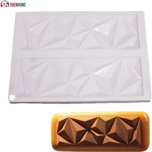 NEW Silicone Chocolate Diamond Shape Cake Mold For Frozen Fondant Mould Sugar Cakes Decorating Tool Baking Tools accessorie
