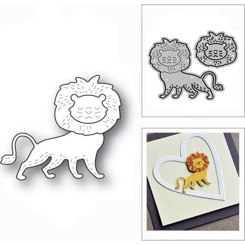 New Christmas Lion Animal Friends 2020 Metal Cutting Dies for DIY Scrapbooking Decorative Embossing and Card Making No Stamps