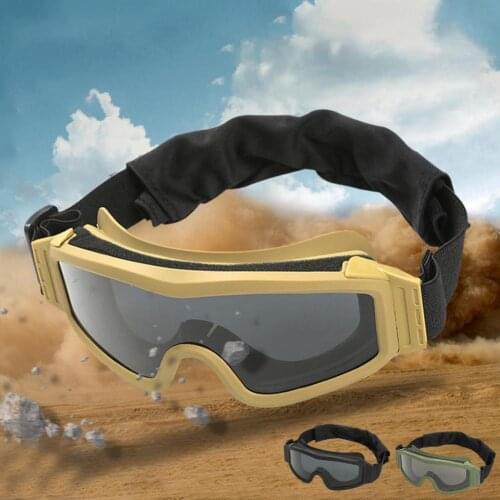 Motorcycle Bike Riding Goggles Adjustable Windproof Protective Glasses Military Airsoft Tactical Goggles Game Goggles