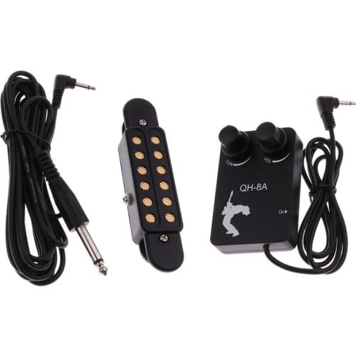 Plastic Acoustic Guitar EQ Sound Hole Pickup with Tuner Cable DIY Set