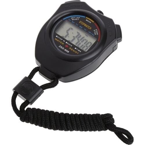 Professional Handheld Digital LCD Sports Chronograph Counter Timers with Straps New 2017