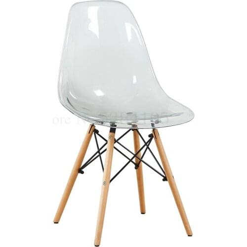 Armchair Transparent Chair Plastic Crystal Dining Chair Simple Modern Fashion Cafe Office Chair Discussion Chair