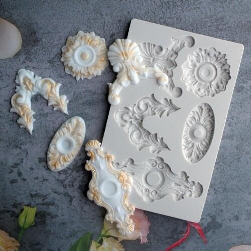 Embossed Pattern Silicone Mold Fondant Cakes Decorating Tools Mould Sugarcraft Chocolate Baking Tools For Cakes Gumpaste Form
