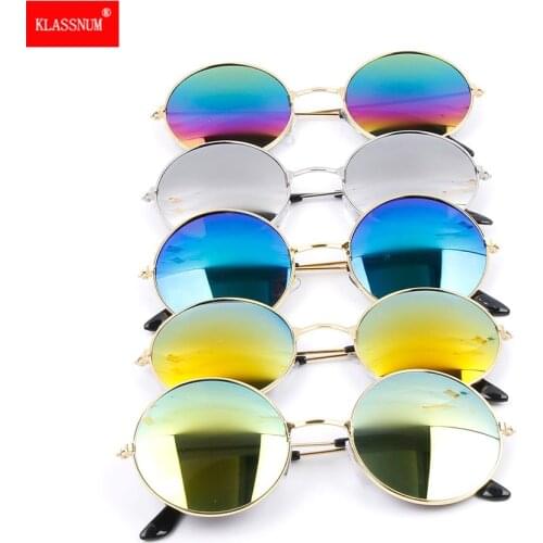 1PC Retro Vintage Round Mirrored Sunglasses Eyewear Outdoor Sports Glasses Metal Frame Classic Sun Glasses Eyewear Driving UV400