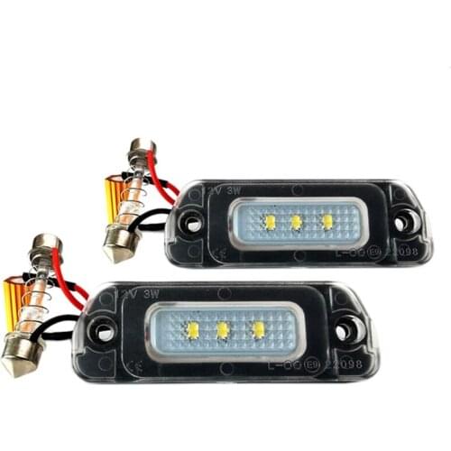 LED License Plate Light Housing SET for Mercedes W164 W251 GL