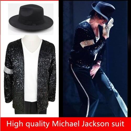 High quality Michael Jackson Costume Jackson imitates clothing Billy King MJ dance performance suit Cosplay stage performance