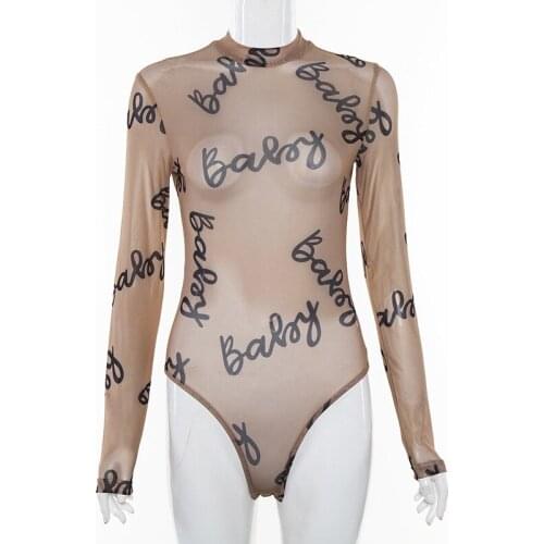 Yezw Women's Transparent Bodysuits