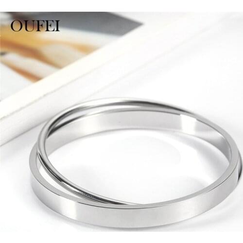 OUFEI Stainless Steel Woman Bracelet And Bangles For Women Rose Gold Charm 2019 Fashion Jewelry Accessories Mass Effect