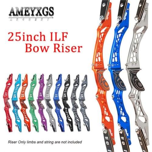 1pc Aluminum Alloy 25" Bow Riser ILF Recurve Bow Handle Fit Right/Left Hand Shooting Bow And Arrow Hunting Archery Accessories