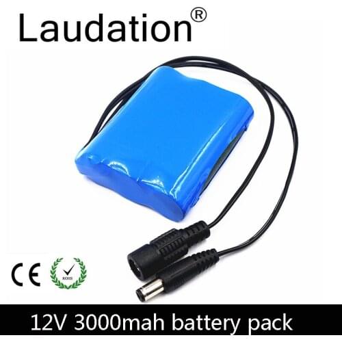 12V 3000 mAh 3S1P lithium battery 18650 lithium rechargeable battery protection plate rechargeable 1A battery charger