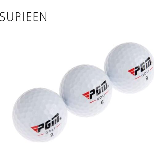 SURIEEN White 3pcs Golf Competition Balls 3 Layers High Quality Game Balls 42.6mm Diameter Synthetic Rubber Golf Training Balls
