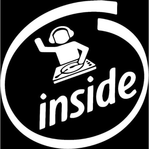 15.5X15.5CM DJ INSIDE Funny Vinyl Decal Car Sticker Car-styling 343