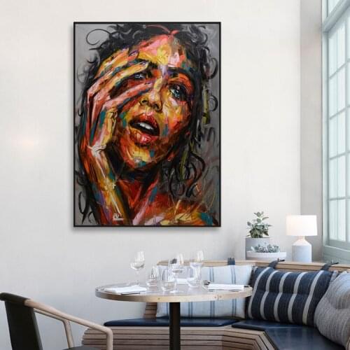 Abstract Colorful Woman Canvas Poster Paintings Wall Art Prints Poster Living Room Decorative Paintings On The Wall Home Decor