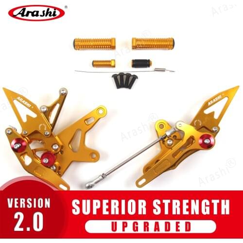 Arashi CNC Adjustable Rearset Footrest For KAWASAKI NINJA 400 2018 2019 Foot Pegs Rear Rest Footpegs Ninja400