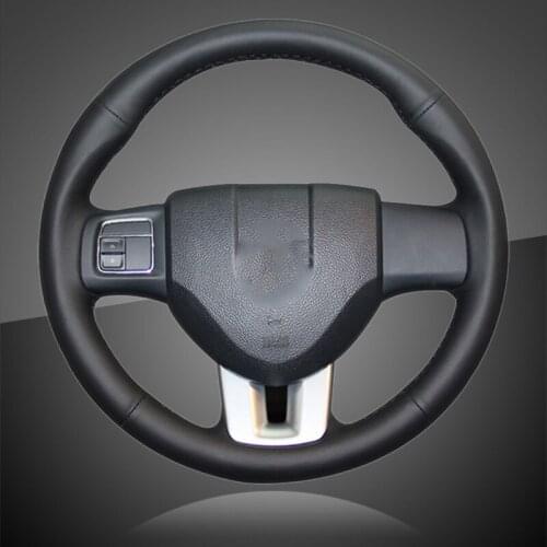 Auto Braid On The Steering Wheel Cover for FIAT Viaggio 2015 Hand Stitched Braid Car Steering Wheel Covers Interior Accessories