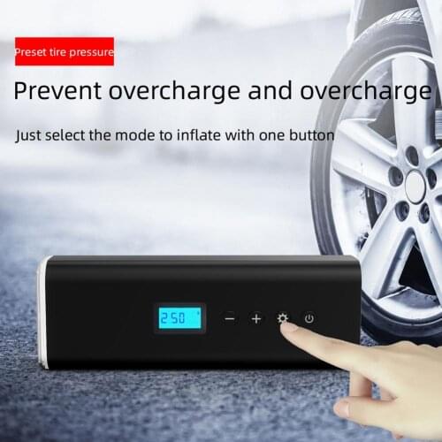 12V Wireless Portable Air Compressor 150PSI USB LCD Smart Electric Inflator Monitor 2000mAh Flashlight Tire Bicycle Pump For Car