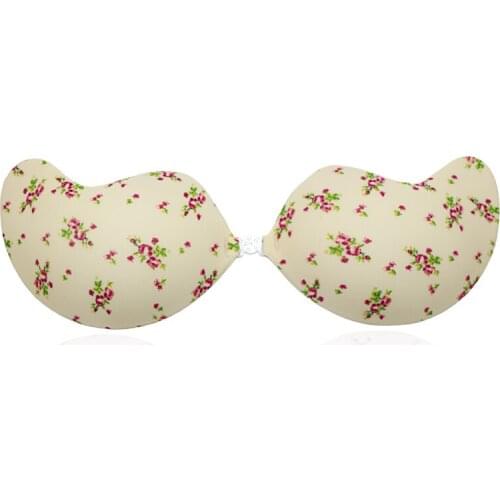 Sexy Lady Silicone Invisible Bra Support Floral Leopard Strapless Push Up Bra Push-Up Backless Bras Adhesive For Breasts