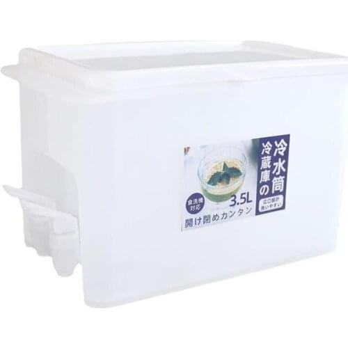 6/5/4L Cold Kettle with Faucet Refrigerator Fruit Teapot Summer Household Lemonade Bottle Large Capacity Ice Water Cool Bucket