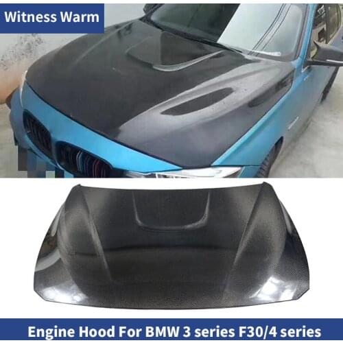 Carbon Fiber Car Front Hood Bonnet Cover for BMW F30 F32 M4 style Engine Cover car body kit 12-18