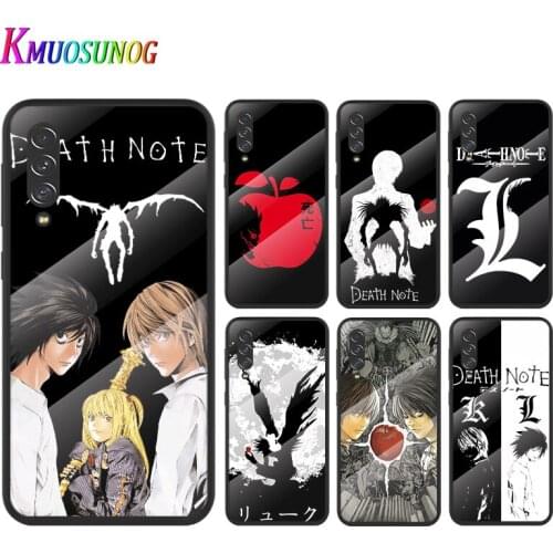 Anime Death Note For Samsung Note 20 10 9 8 Ultra Lite Plus 5G A70 A50 A40 A30 A20 A10 Tempered Glass Phone Case