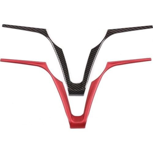 Steering Wheel Cover Accessories V-shaped Waterproof ABS Elegant Steering Wheel Protector for Alfa Romeo Giulia Stelvio 2017-19